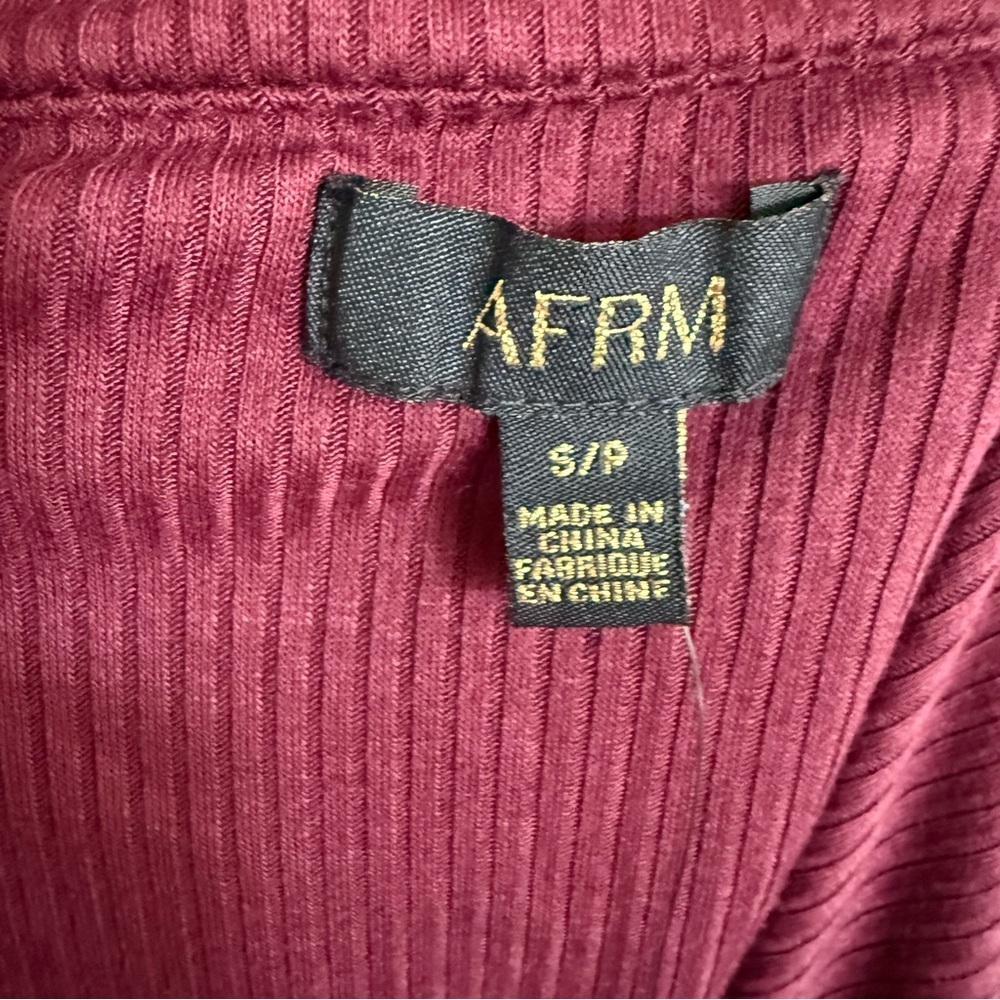 NWT AFRM x Nordstrom Maroon Bodysuit Off-the-shoulder Ribbed Small & Medium - Picture 10 of 16
